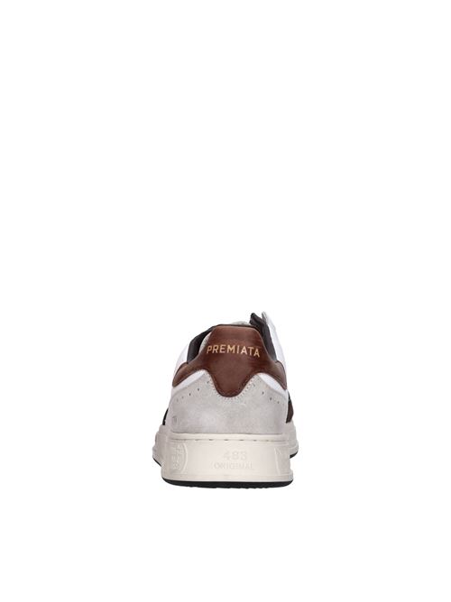 Sneakers in pelle PREMIATA | QUINN VAR. 7018BIANCO-MARRONE-BEIGE